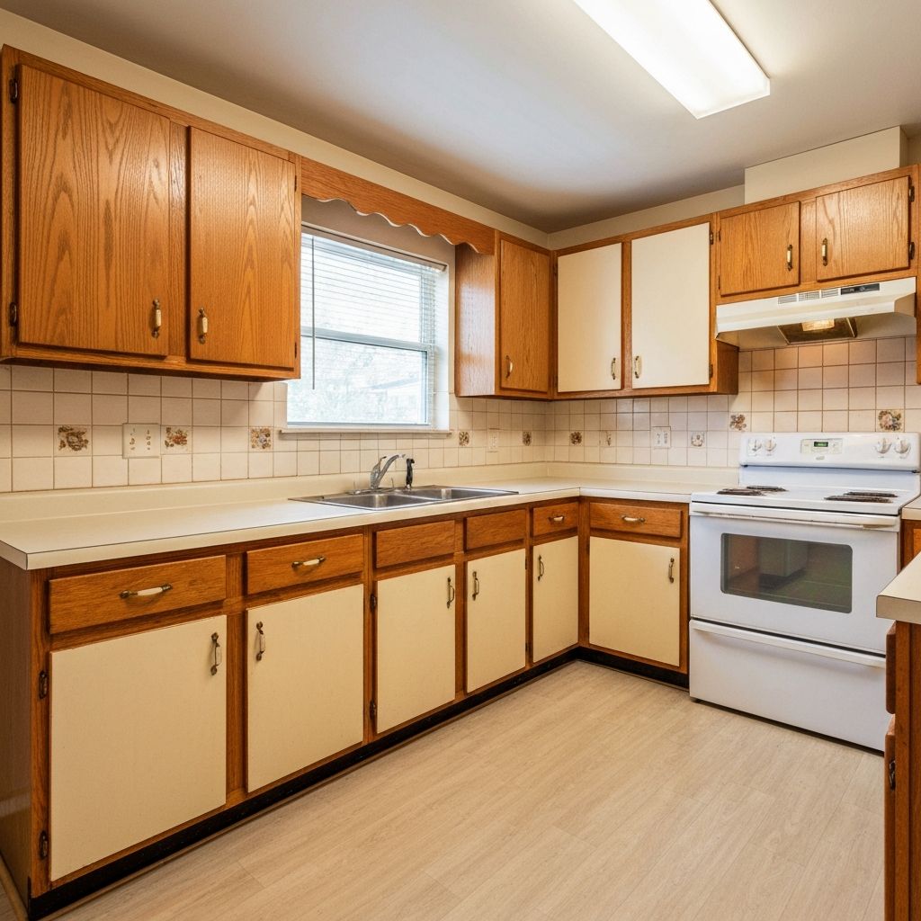 Kitchen before wrapping